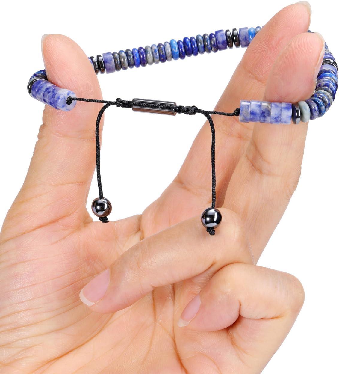 JSDDE Natural Crystals Bracelet Set Reiki Healing Crystal