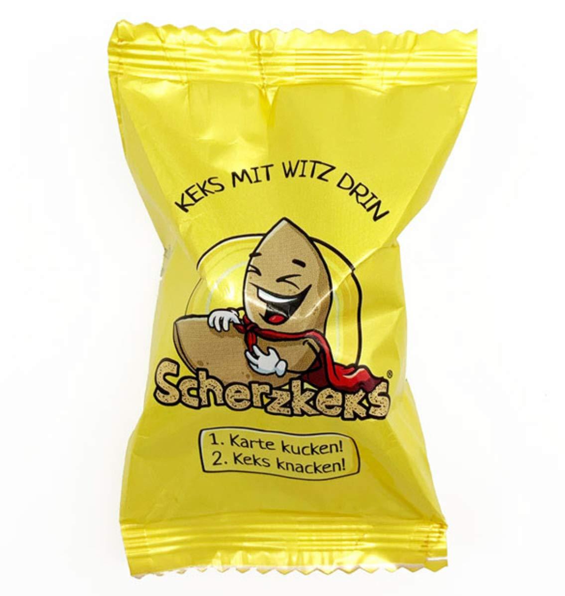 Buy Scherzkeks 10er Box - 10 Funny Joke Cookies Gift Pack Made In Germany For Birthdays JGA Family Celebrations & Holidays