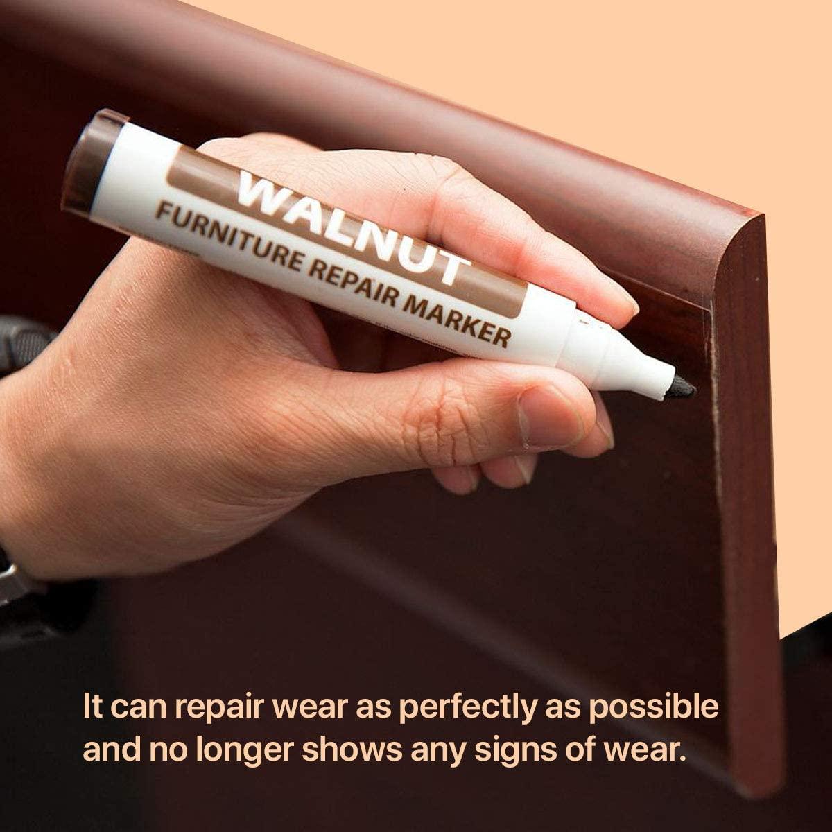 Wooden Furniture Repair Pen Touch Up Markers & Filler Sticks Wood Scratch Restoration Kit Patch Paint Pen Wood Composite Repair Oak Marker - View #12