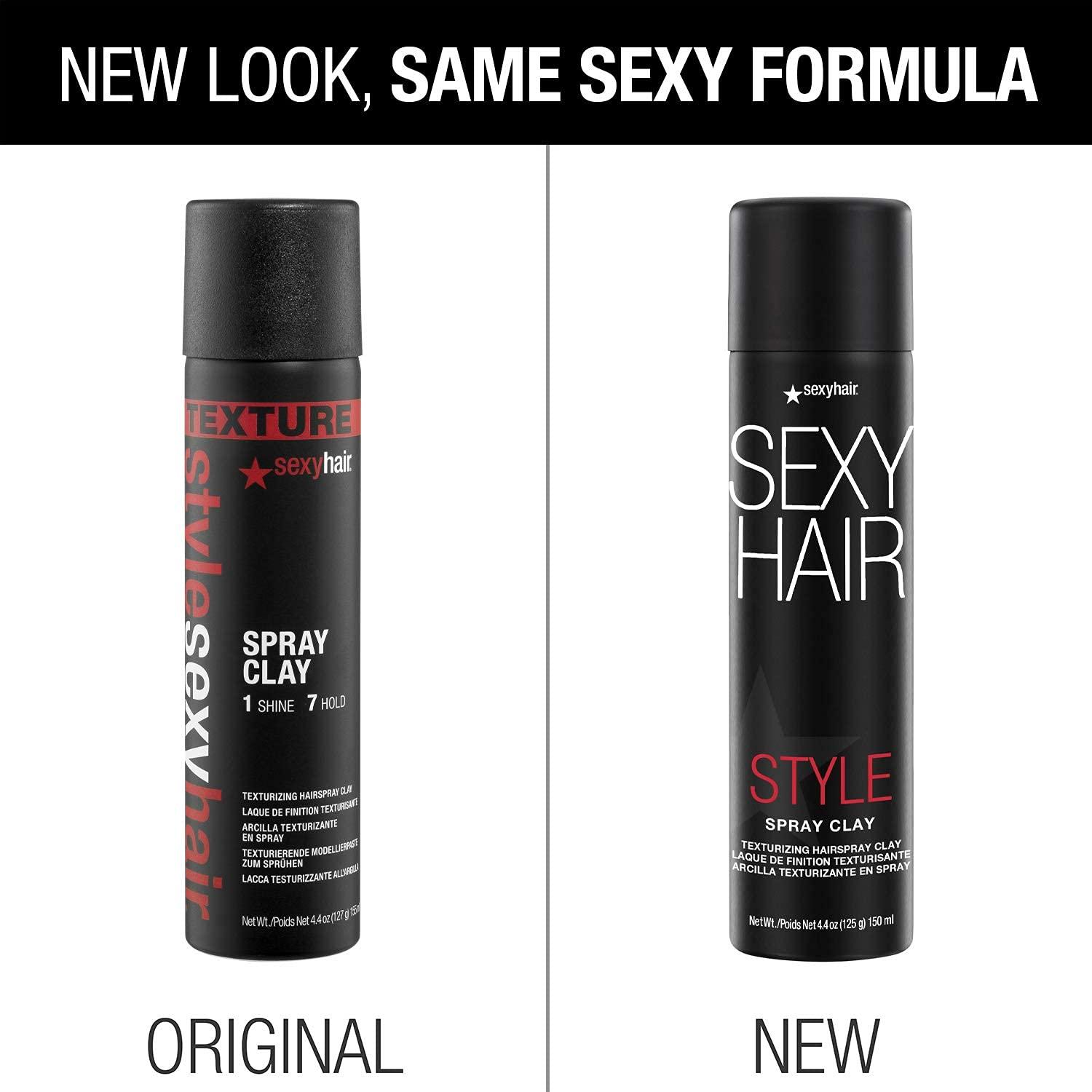 SexyHair Style Spray Clay Texturizing Hairspray Clay, 4.4 Oz All Over