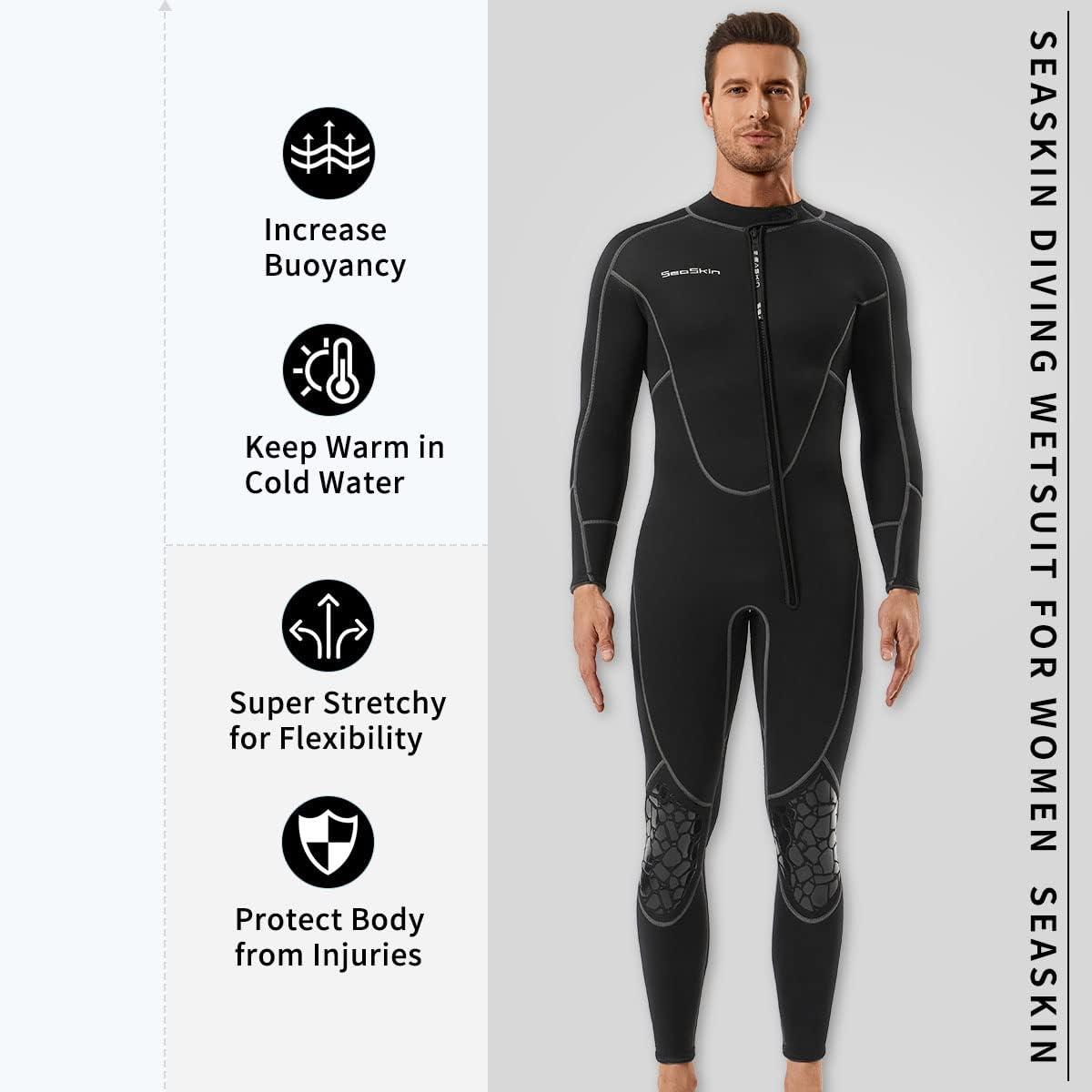 Gimilife Duikpakken voor dames en heren, duikpak shorty 3 mm/FullWetsuit neopreen om warm te blijven in koud water tijdens het duiken, surfen, snorkelen, kajakken
