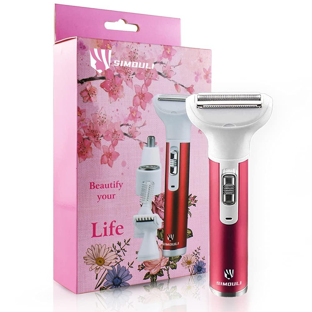 SIMOULI 5 in 1 Electric Razor for Women Painless Hair Removal for