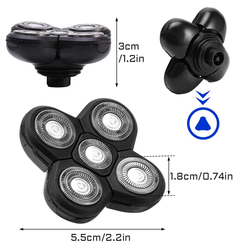 5Pack Replacement Shaver Blade Heads for Electric Razor Easy Install