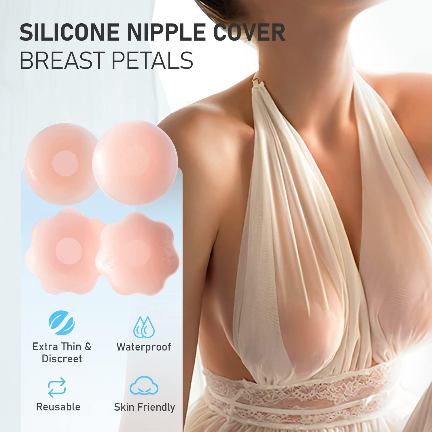 2 Pairs Adhesive Bra, Breast Lift Strapless Backless Bra Nippless