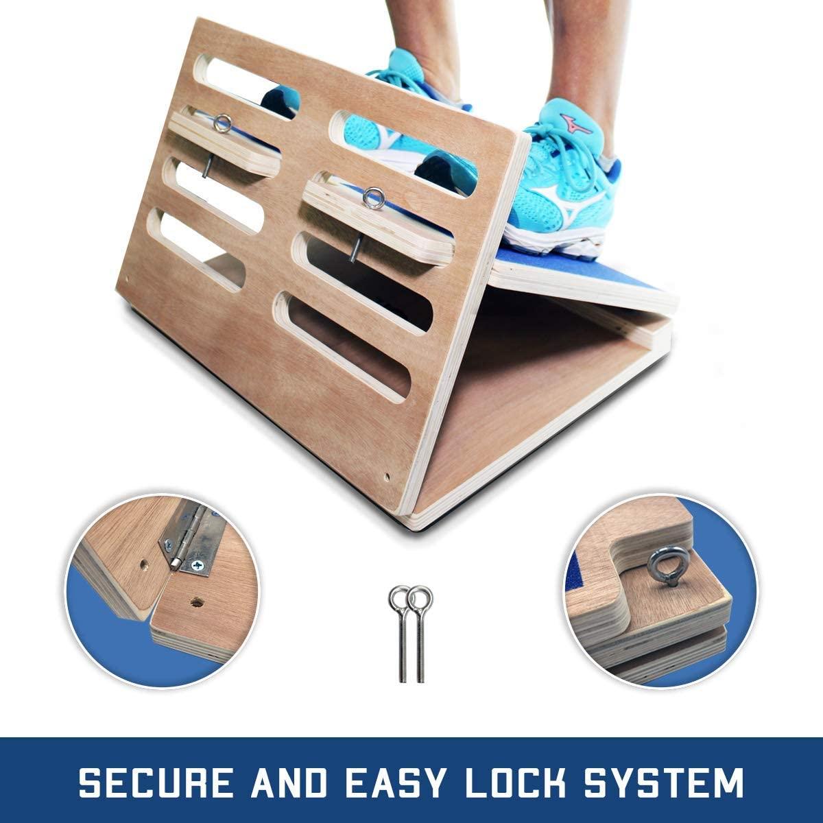 Professional Adjustable Wooden Incline Slant Board for Calf Stretches ...