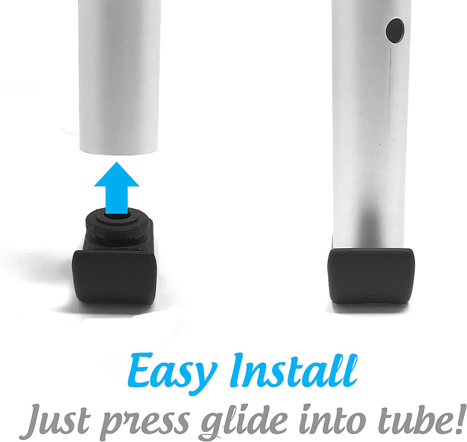 3Pack Walker Ski Glides for Drive Medical Walkers 3 Pairs (Black)