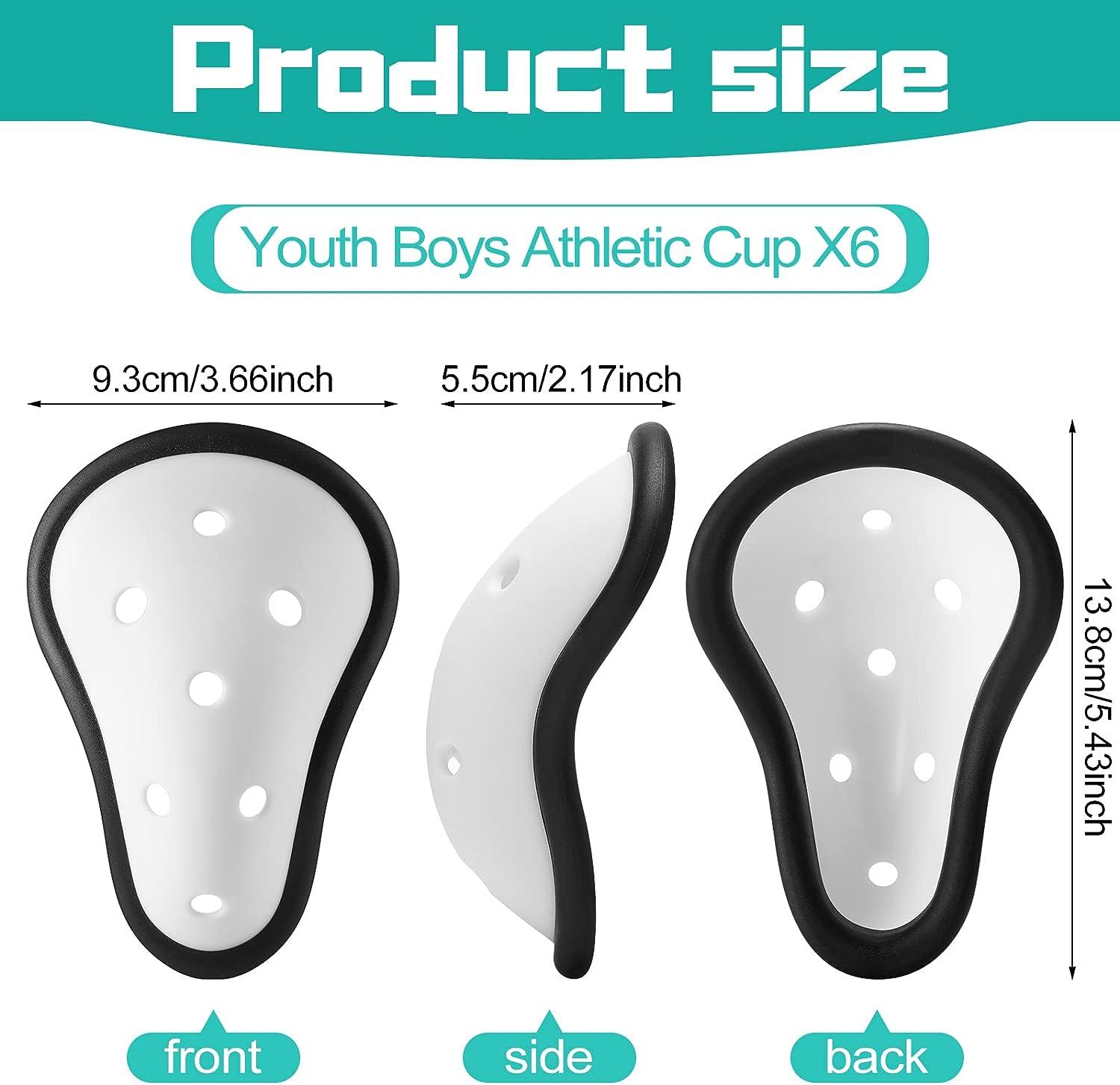 Sratte 6 Pcs Protective Baseball Cup Soft Youth Boys Athletic Cup