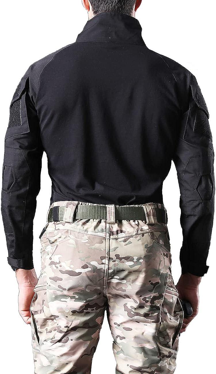 thumbnail image 2 of Bethspec Men's Tactical Military Shirt - Long Sleeve Combat Shirt With 1/4 Zipper & Multicam Camo 2 of 11