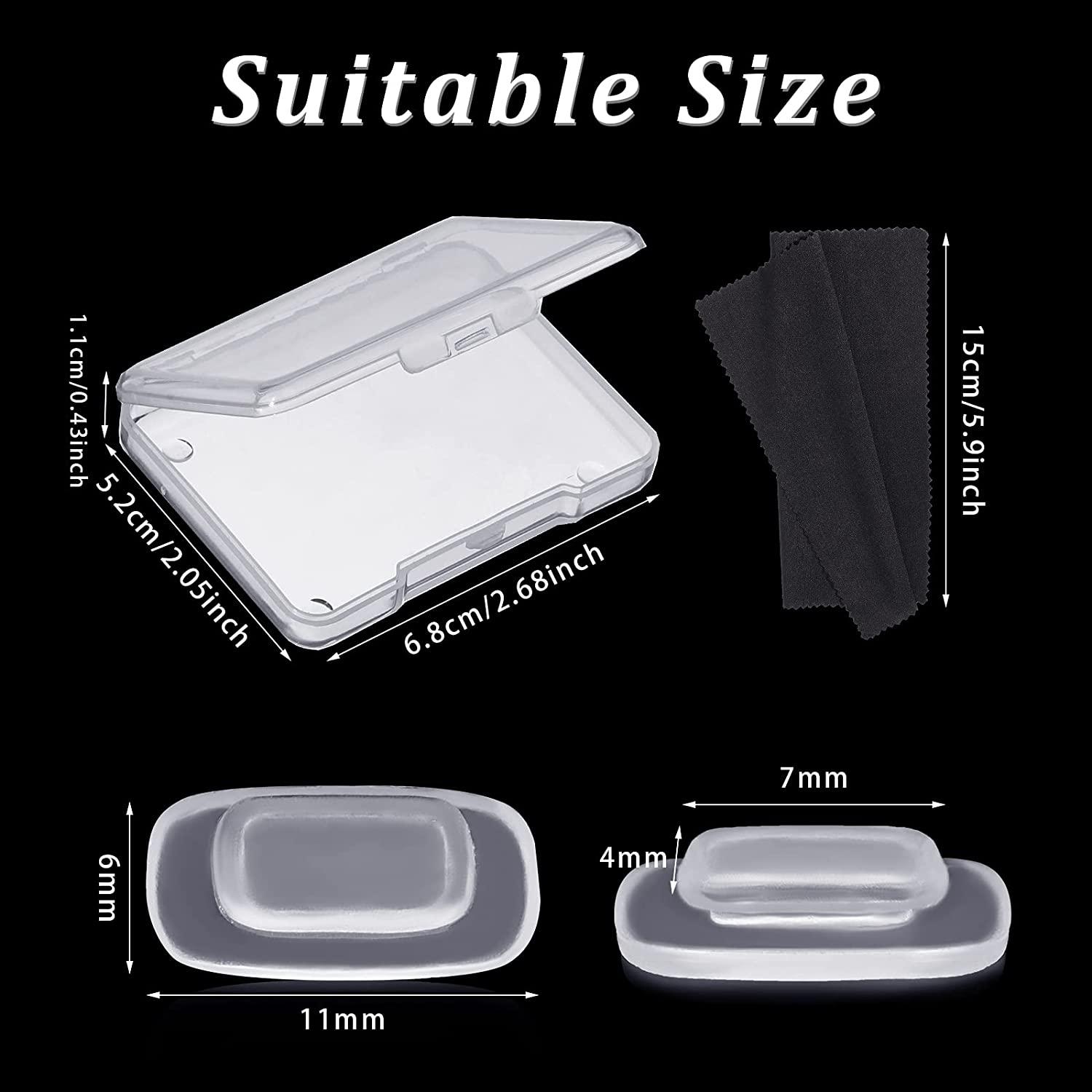 50 Pairs Push in Eyeglass Nose Pads Glasses Nose Pad Soft Silicone