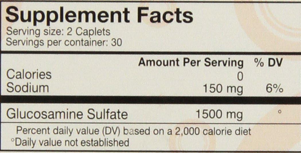 Dona Crystalline Glucosamine Sulfate 60 Caplets Health and Beauty, 4 Ounce
