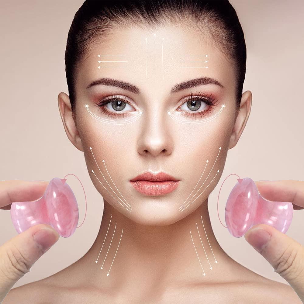 Facial Vibration Massager, Rose Quartz Stone