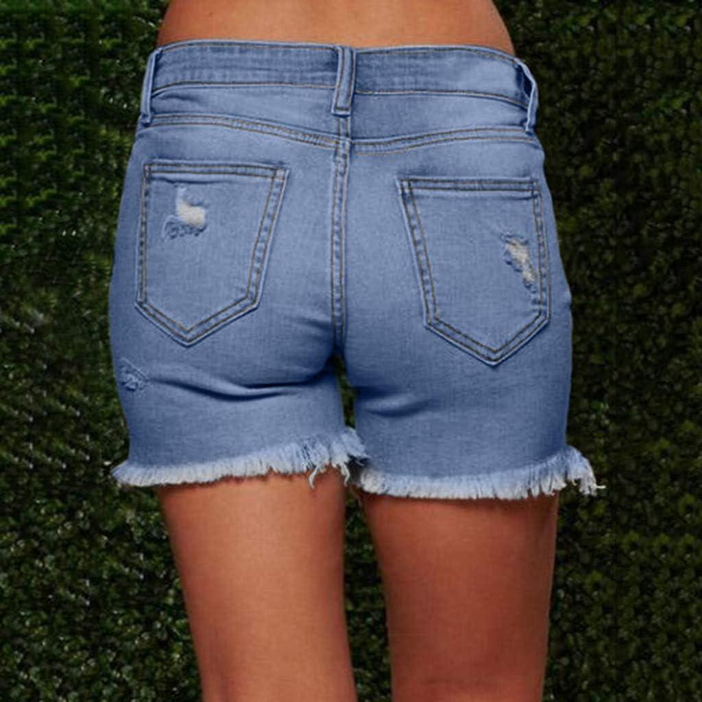 Napoo Womens Denim Shorts Casual Dressy High Waisted Ripped Jeans