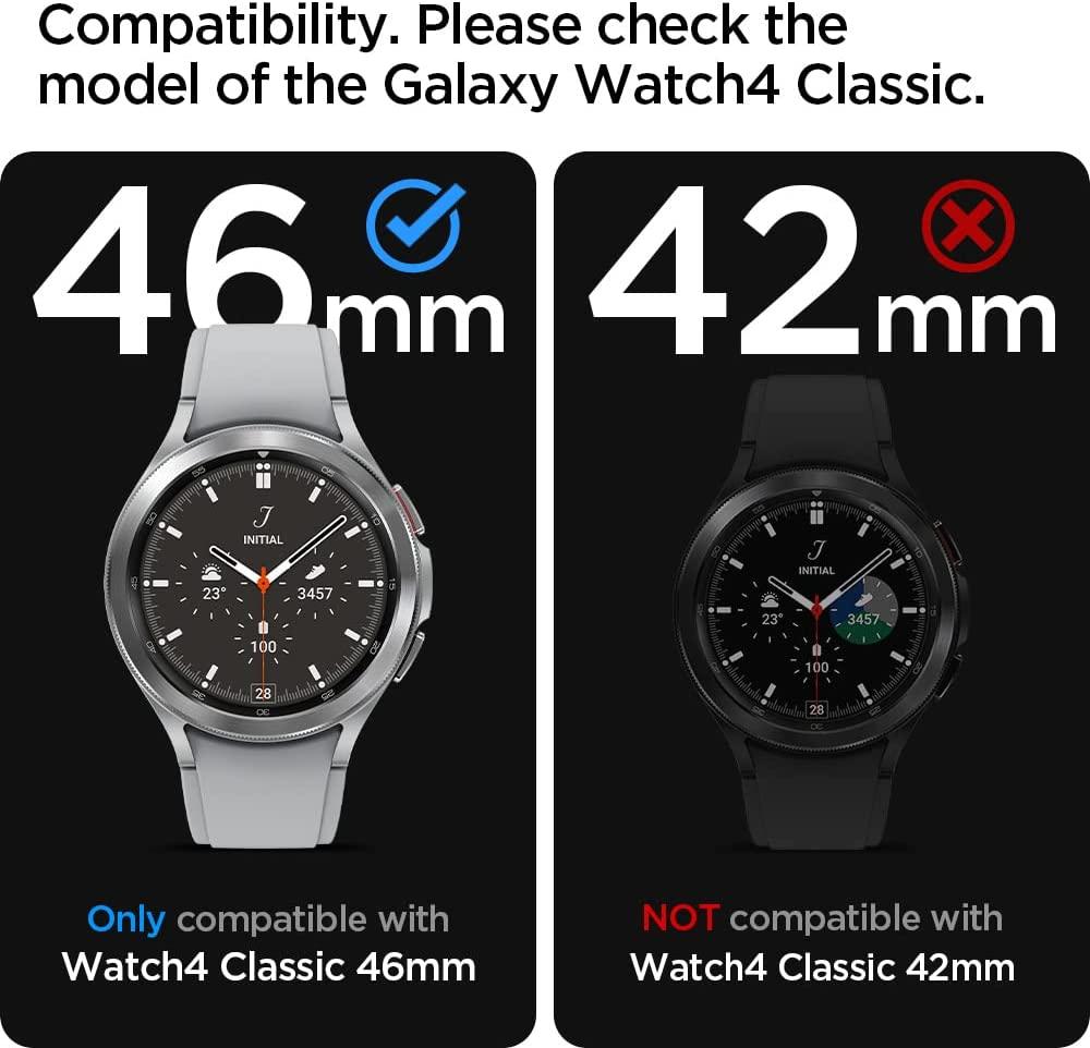 Spigen Chrono Shield Designed for Samsung Galaxy Watch 4 Classic 46mm Bezel  Ring Protector (2021) - Black