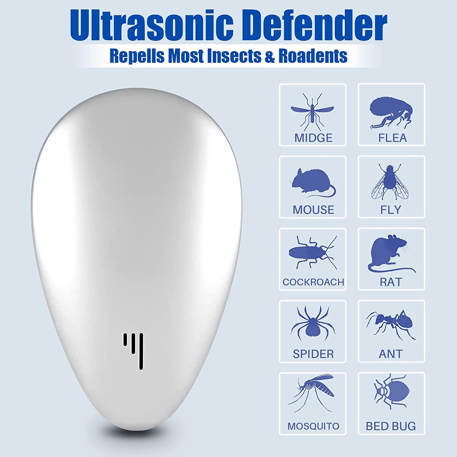 Ultrasonic Pest Repeller 6 Pack Electronic Indoor Mouse Repellent for