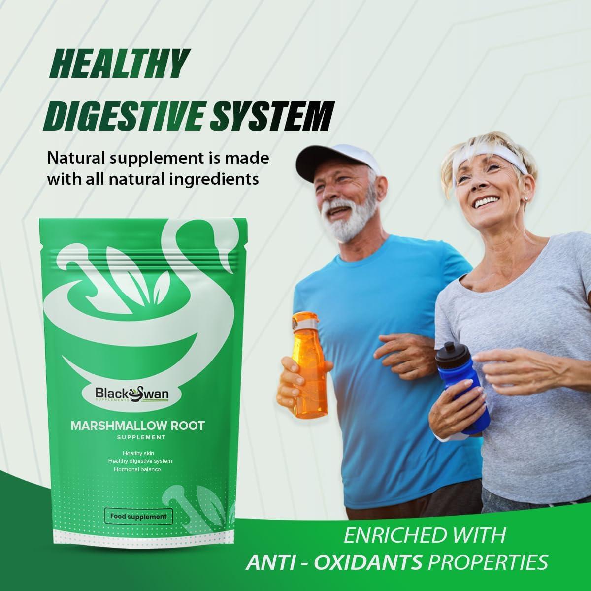 Black Swan Marshmallow Root 1000 mg Capsules Powerful Anti