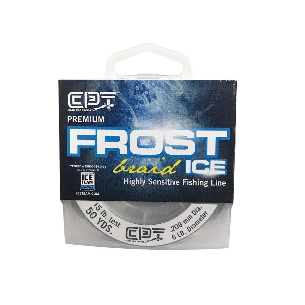 Clam Pro Tackle Frost Braid - 15lb - 6lb Dia - Smoke - 50 Yard
