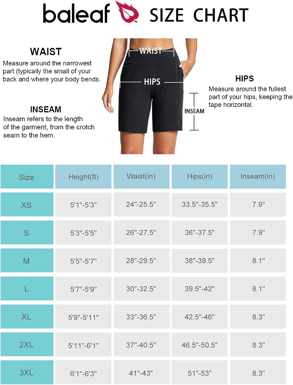 BALEAF Women's 8 Bermuda Shorts Cotton Casual Athletic Running Lounge Knee  Length Long Sweat Shorts with Pockets Black XX-Large