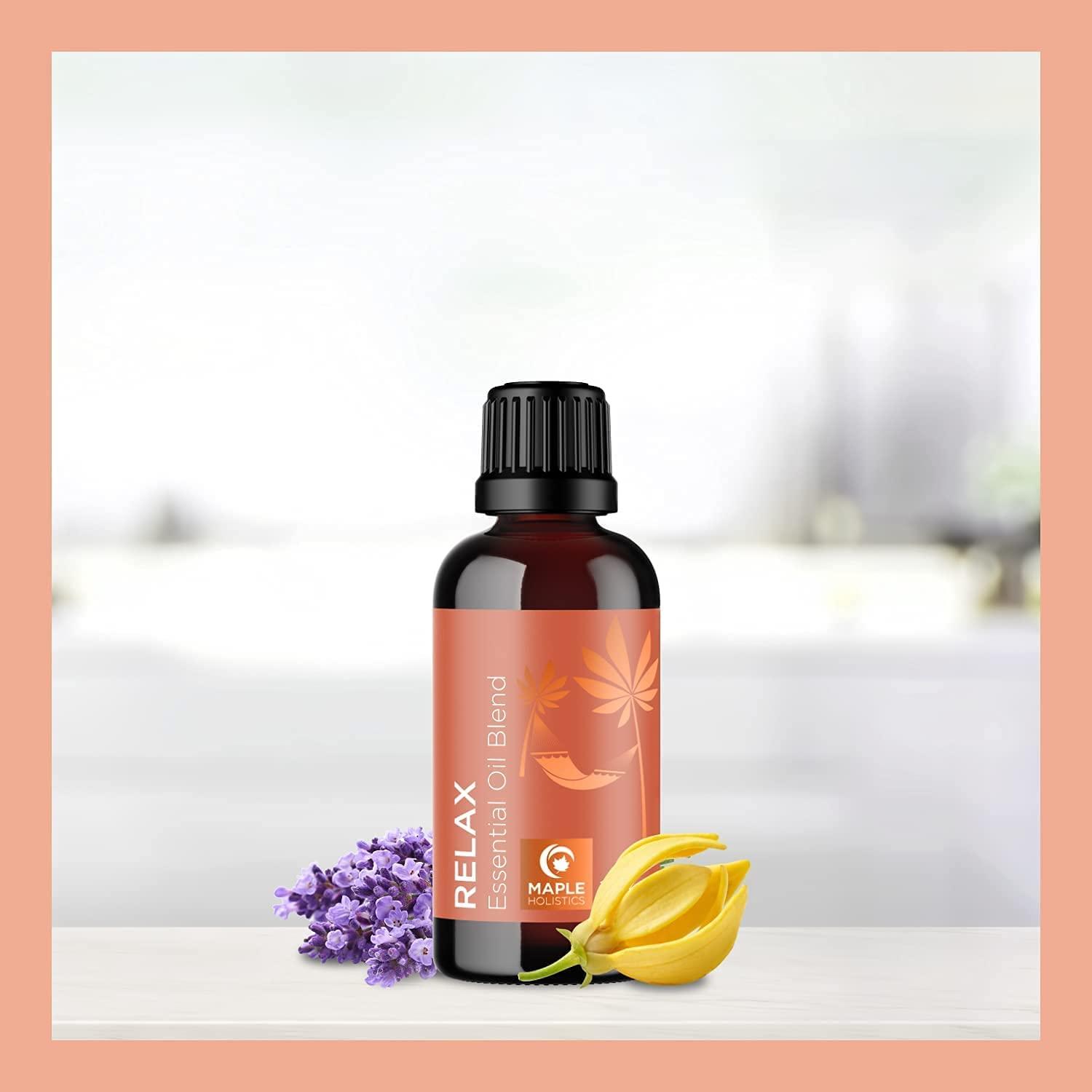 Relaxing Essential Oil Blend for Diffuser - Aromatherapy Blend of Essential  Oils for Diffusers for Home and Travel Stress Support with Lavender  Geranium Roman Chamomile and Ylang Ylang Diffuser Oils