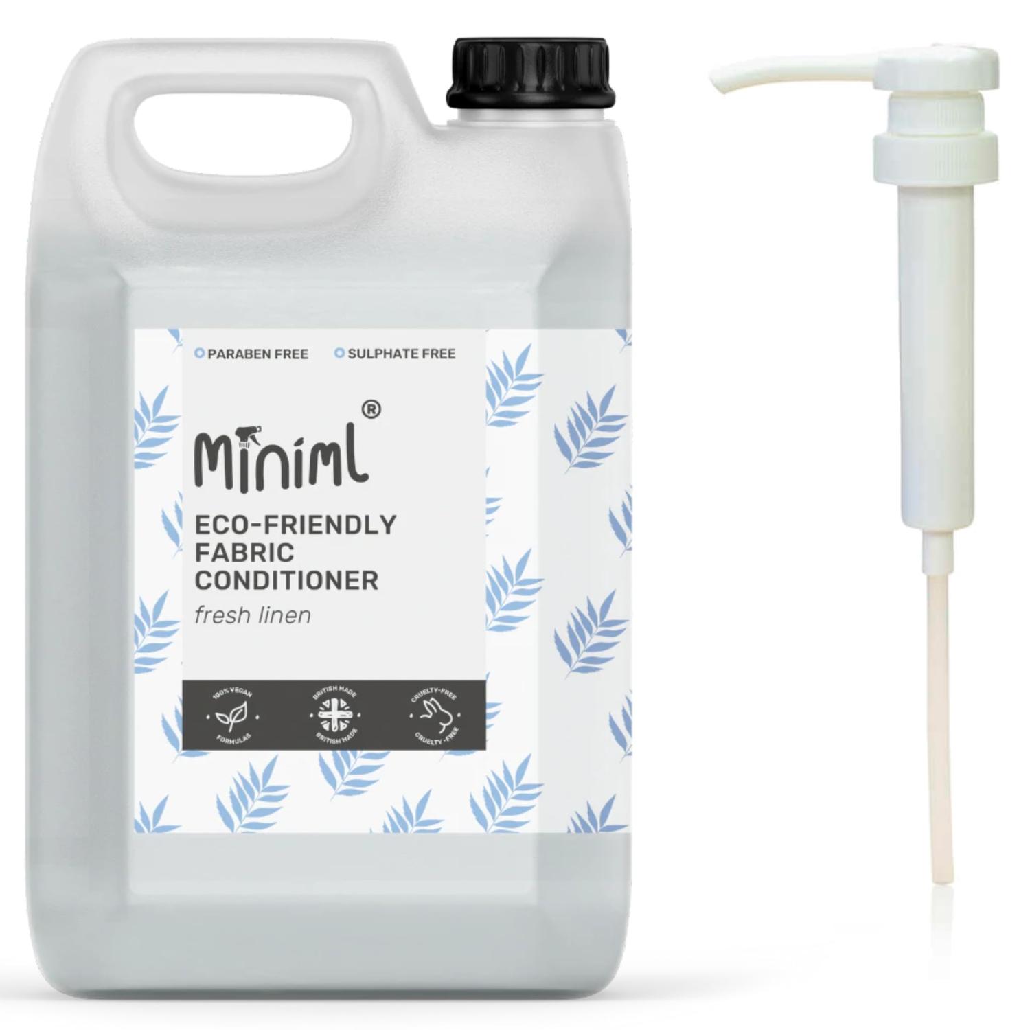 Miniml Eco Fabric Softener & Conditioner 5L Refill and 5L Pump