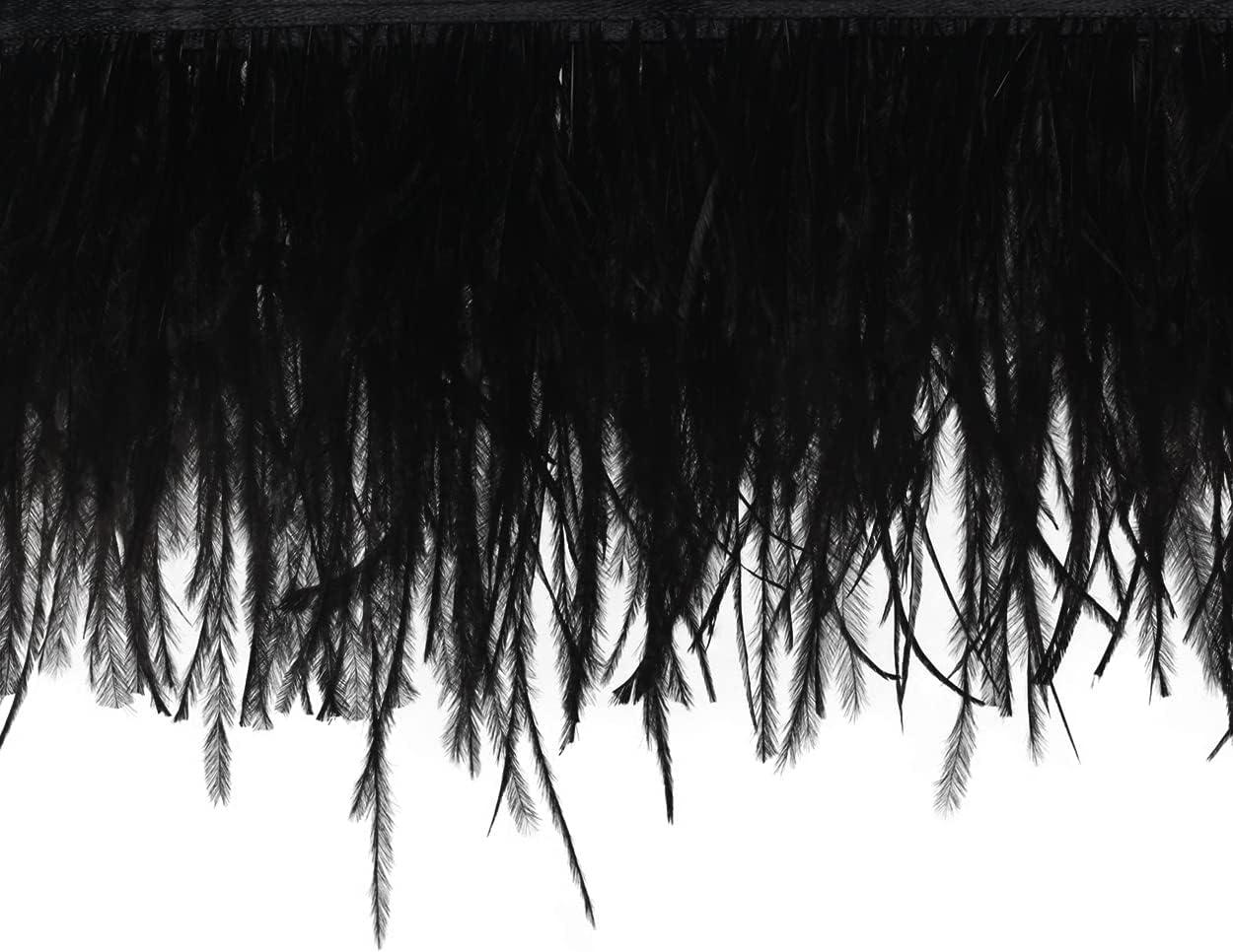 Natural & Soft Ostrich Feathers Fringe Trims Ribbons, Sewing Accessories