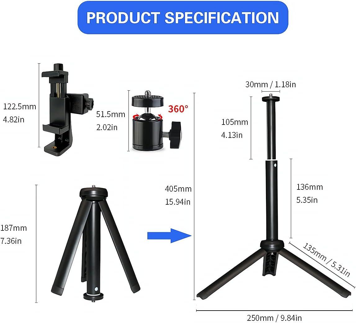 Teleprompter iPhone & Android, Double Phone Holder for Video Recording
