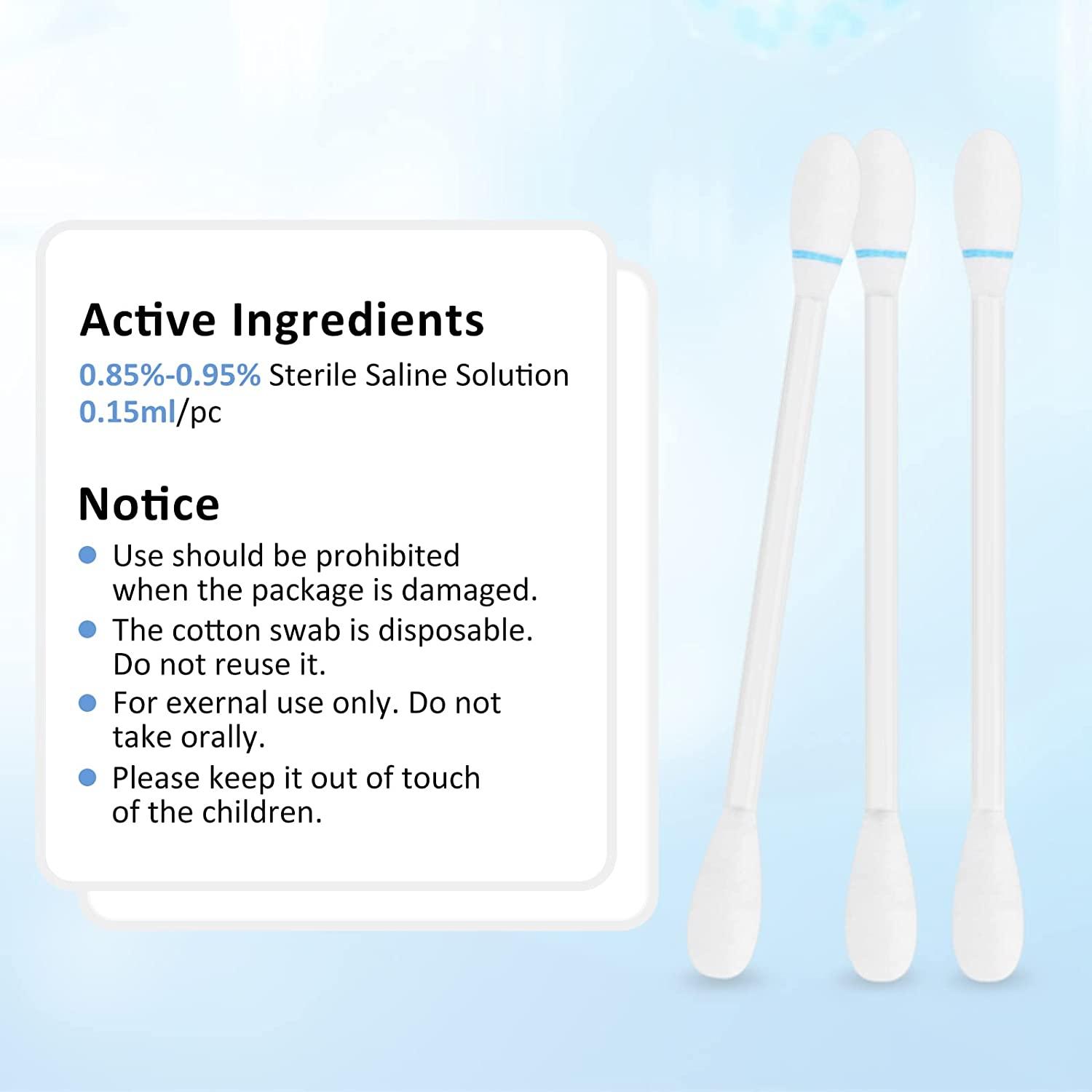 OPOVE Piercings Aftercare Sterile Saline Swabs for Cleansing and