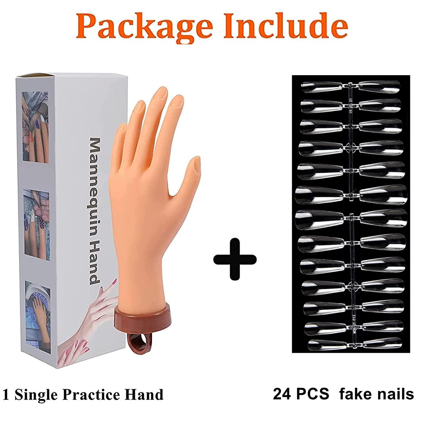 ACOUTO Mannequin Hands,Nail Fake Hand,Nail Art Training Practice Hand  Manicure Mannequin Fake Hand For Nail Training Display 