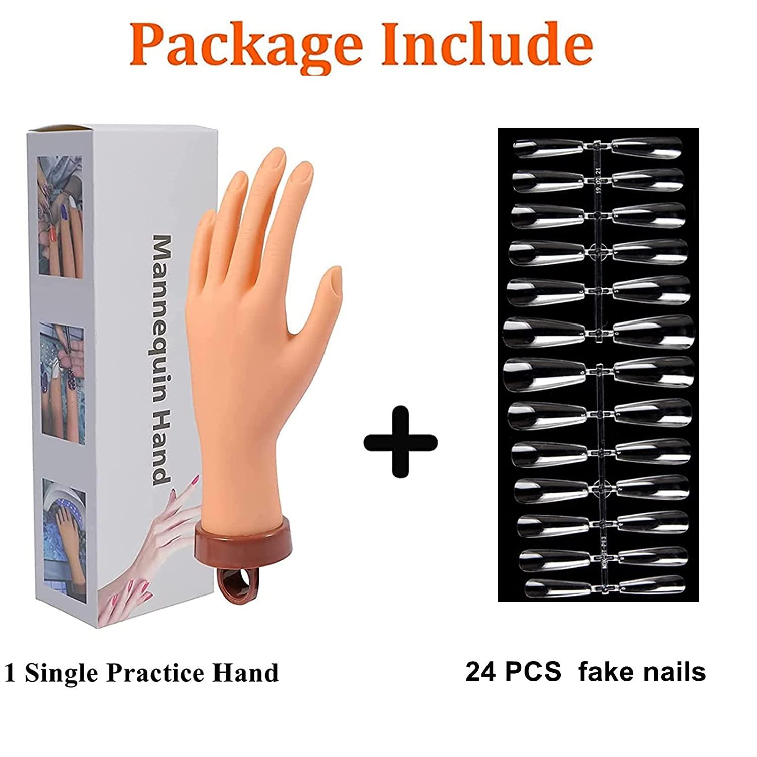 Nail Practice Hand for Acrylic Nails, Mannequin Hands for Nails