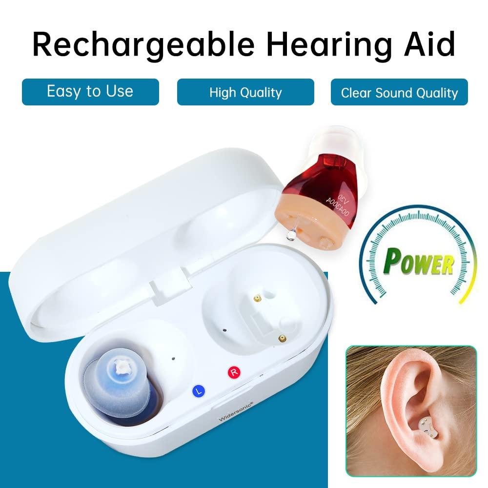 Mirasing Rechargeable Hearing Aids for Seniors & Adults, Invisible
