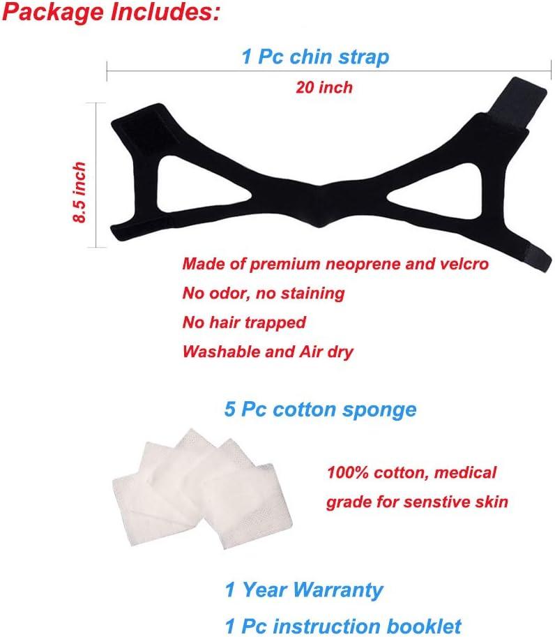 CPAP Chin Strap No Itchy No Odor No Stain for Small to Medium Size CPAP