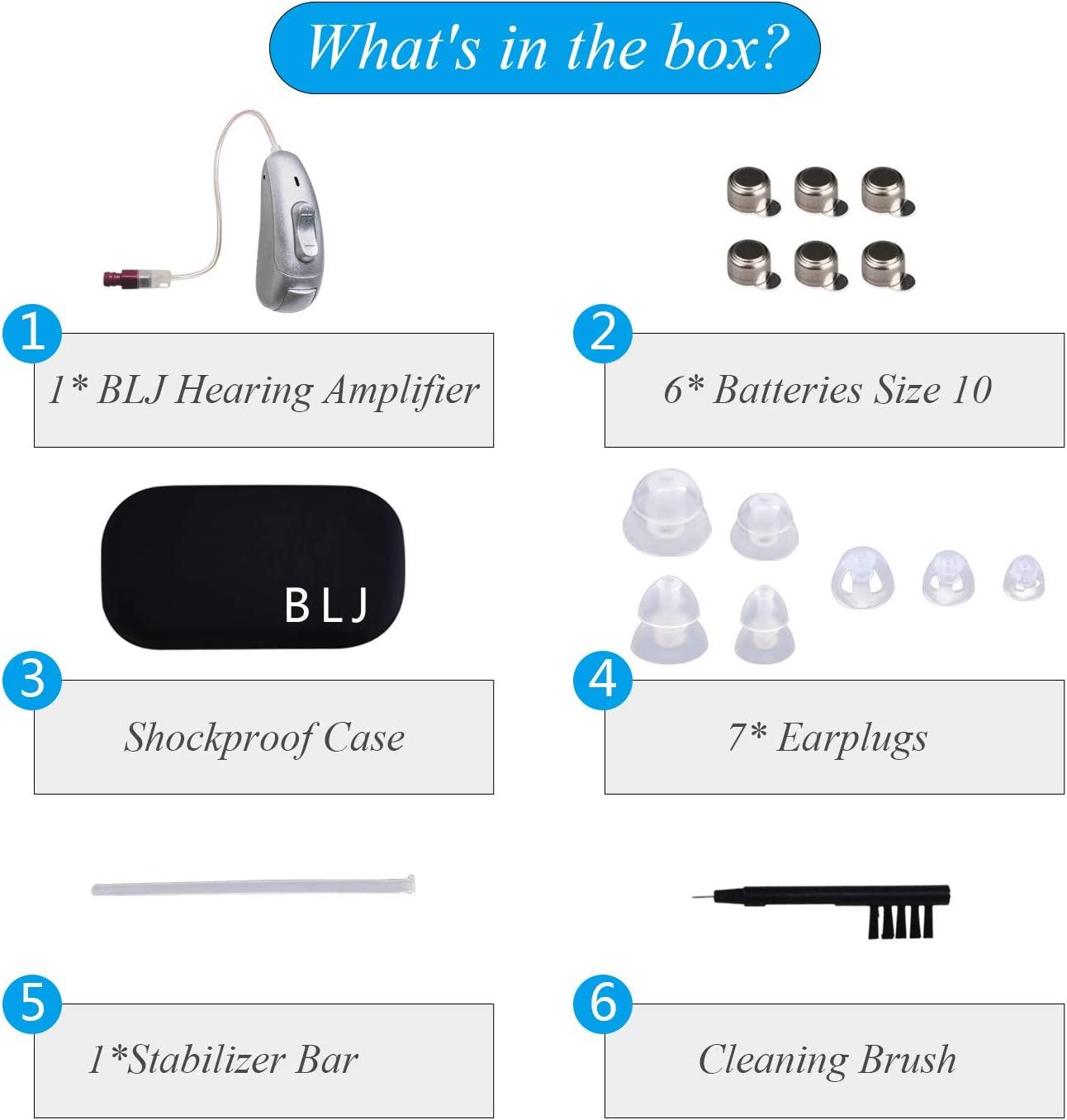 Invisible Digital Hearing Aid for Adults & Seniors Lightweight & Noise Reduction (RedRight Ear)