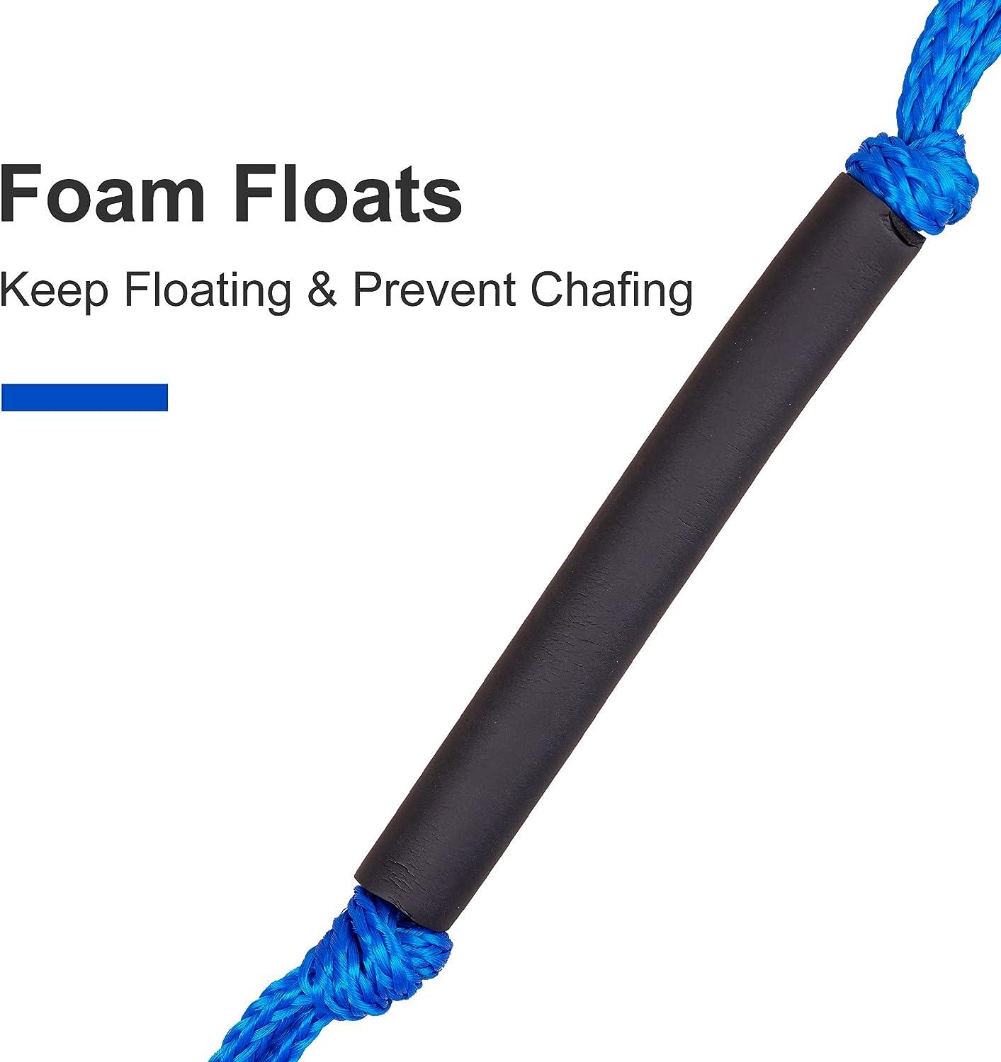 Water Ski Towable Tube Rope Connector Blue Tow Rope for Tubing & Surfing Boat Tube Leash