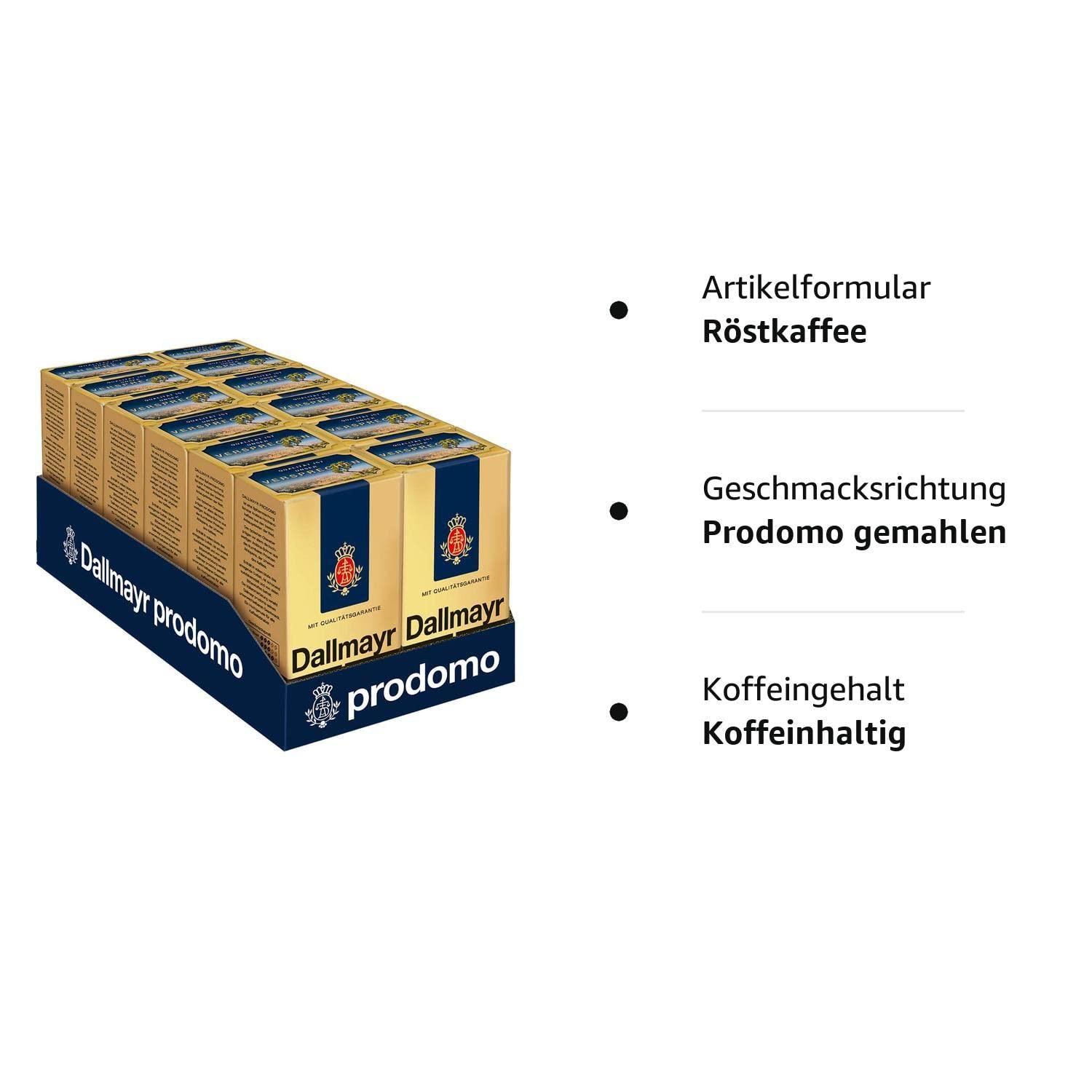 Dallmayr Prodomo Ground Coffee 500g - Pack of 12 | Premium German