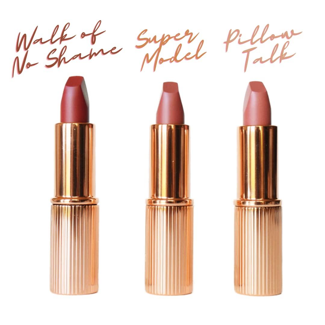 CHARLOTTE TILBURY Iconic Mini Lip Trio Kit Pillow Talk Walk of No