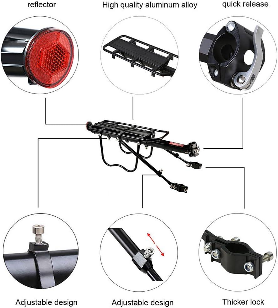 DIRZA Rear Bike Rack Bicycle Cargo Rack Quick Release Adjustable