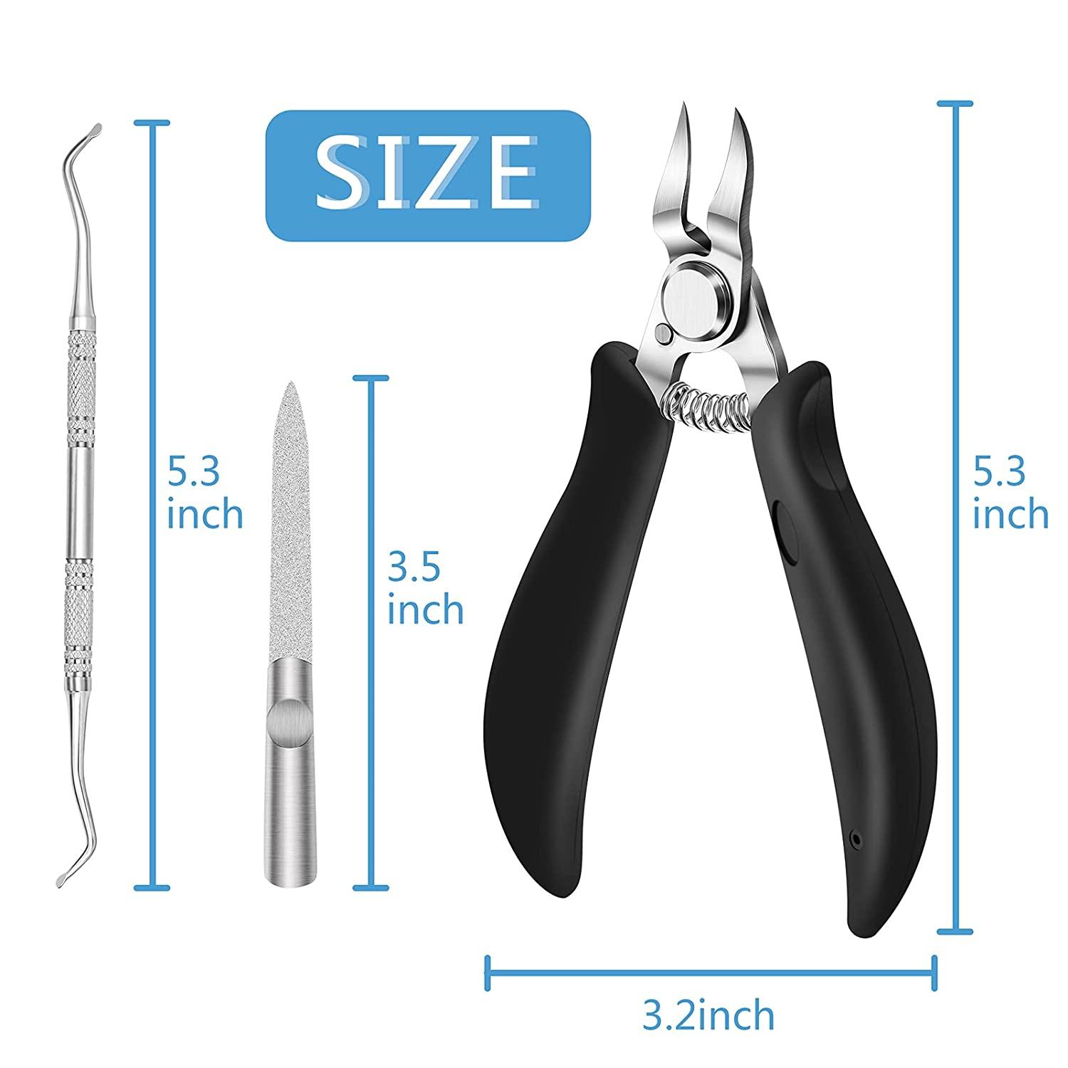 Toenail Clippers, BOKUGE Toe Nail Clippers Adult Thick Nails Long