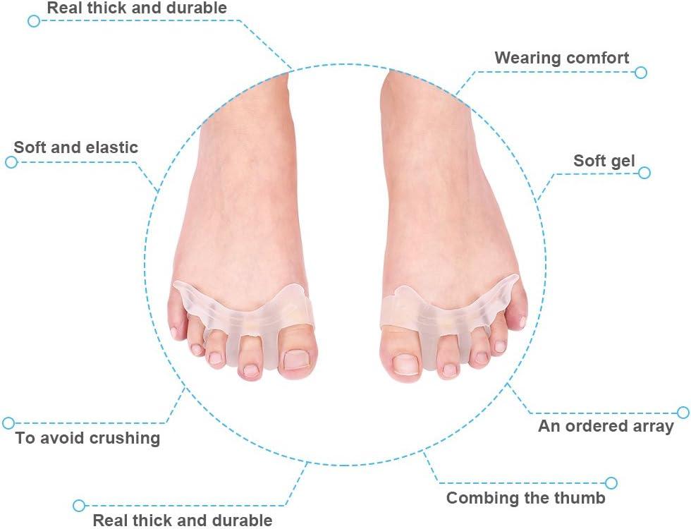 FILFEEL Toe Separator Gel Spacers Bunion Corrector Toes Spacer and