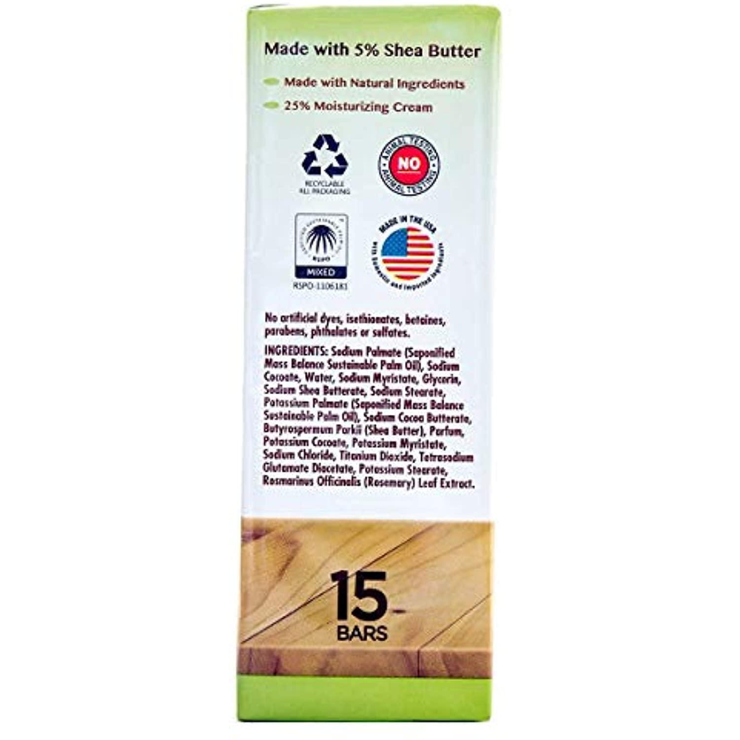 Kirkland Signature Bar soap made with 5 Shea Butter 15 bars 4.2 LB