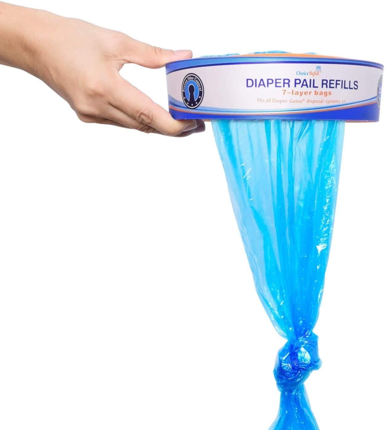 Diaper Genie Essentials Round Refill 4-Pack | Unscented Film | 1280