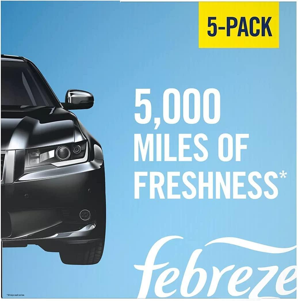 Febreze Air Freshener Vent Clips, Linen & Sky Linen 5 Count (Pack