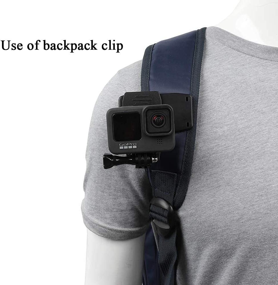Accessories Set for GoPro Hero 11/10/9/8/7/6/5/4,New Quick Release Head  Strap Mount + Chest Mount Harness + Backpack Clip Holder + 360Rotating  Wrist Strap