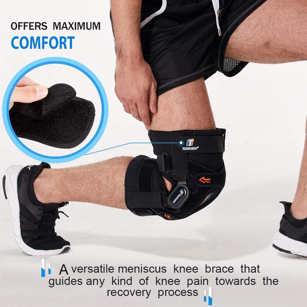 2.0 Version XXL Hinged Knee Braces for Knee Pain Relieve Gel Patella Knee  Brace Plus Size with Side Stabilizers Knee Support Wrap for Meniscus Tear  ACL MCL Arthritis(2XL Fit Upper 25-30) 2.0