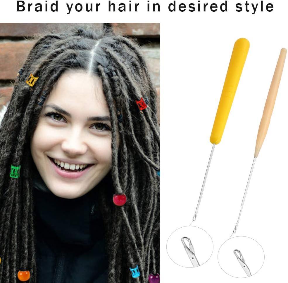 PP OPOUNT 5 Pieces 5 Different Size Bent Latch Hook Crochet Needle Hook