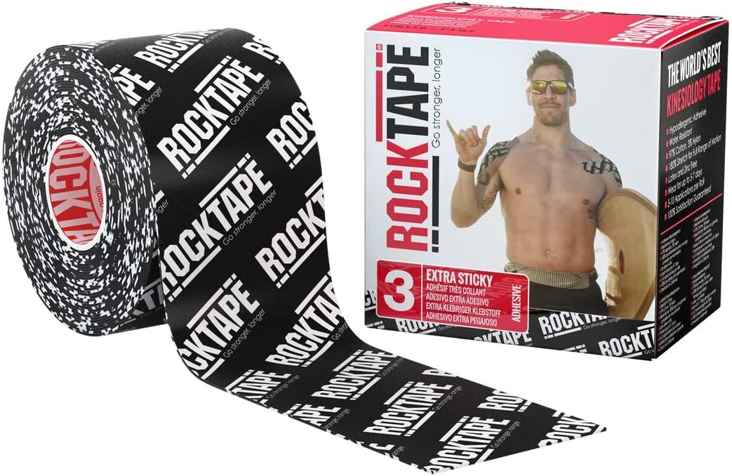 RockTape Extra Sticky 2Inch Kinesiology Tape (Logo Black)