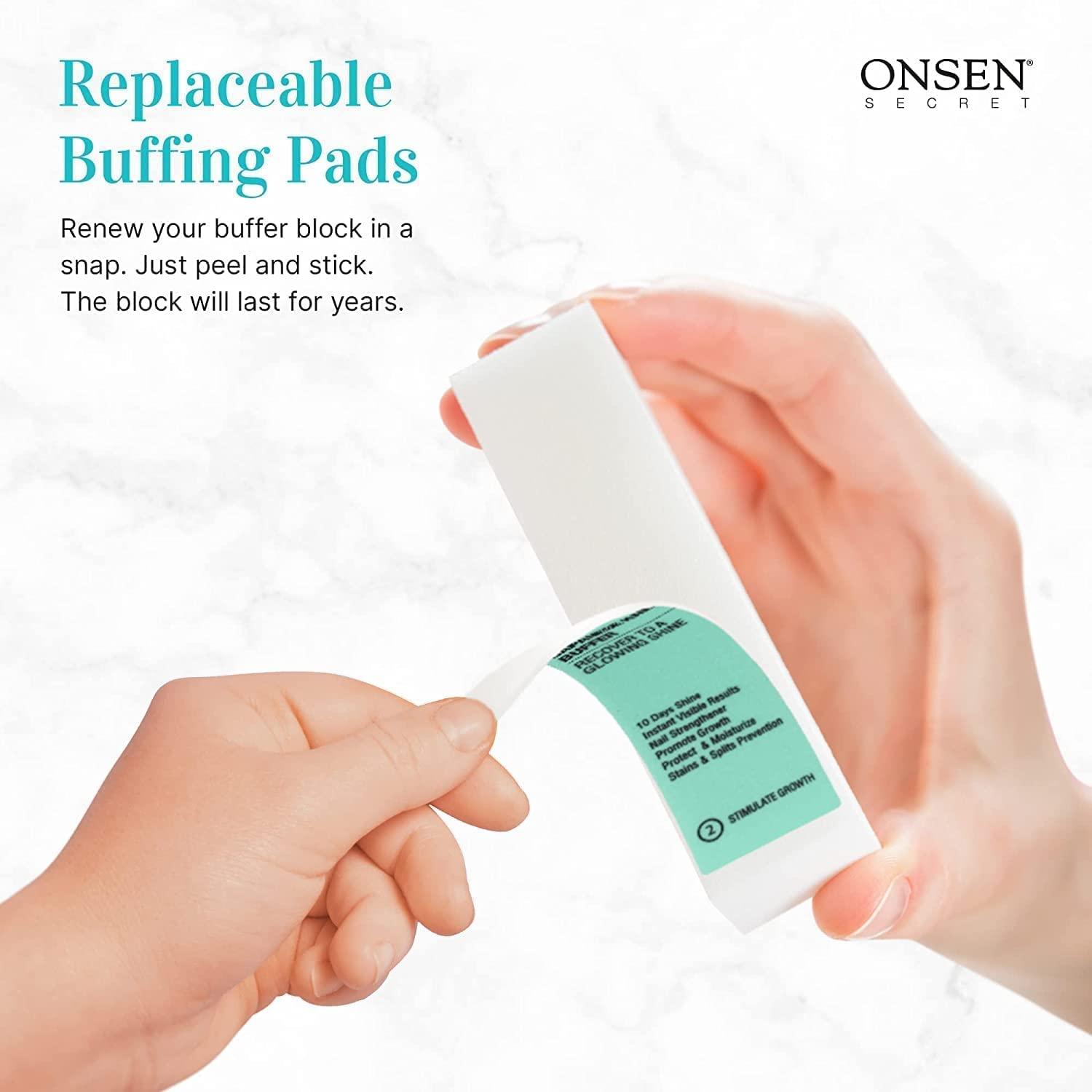 Onsen Secret Japanese Nail Buffer and Shine Kit - Professional Nail ...