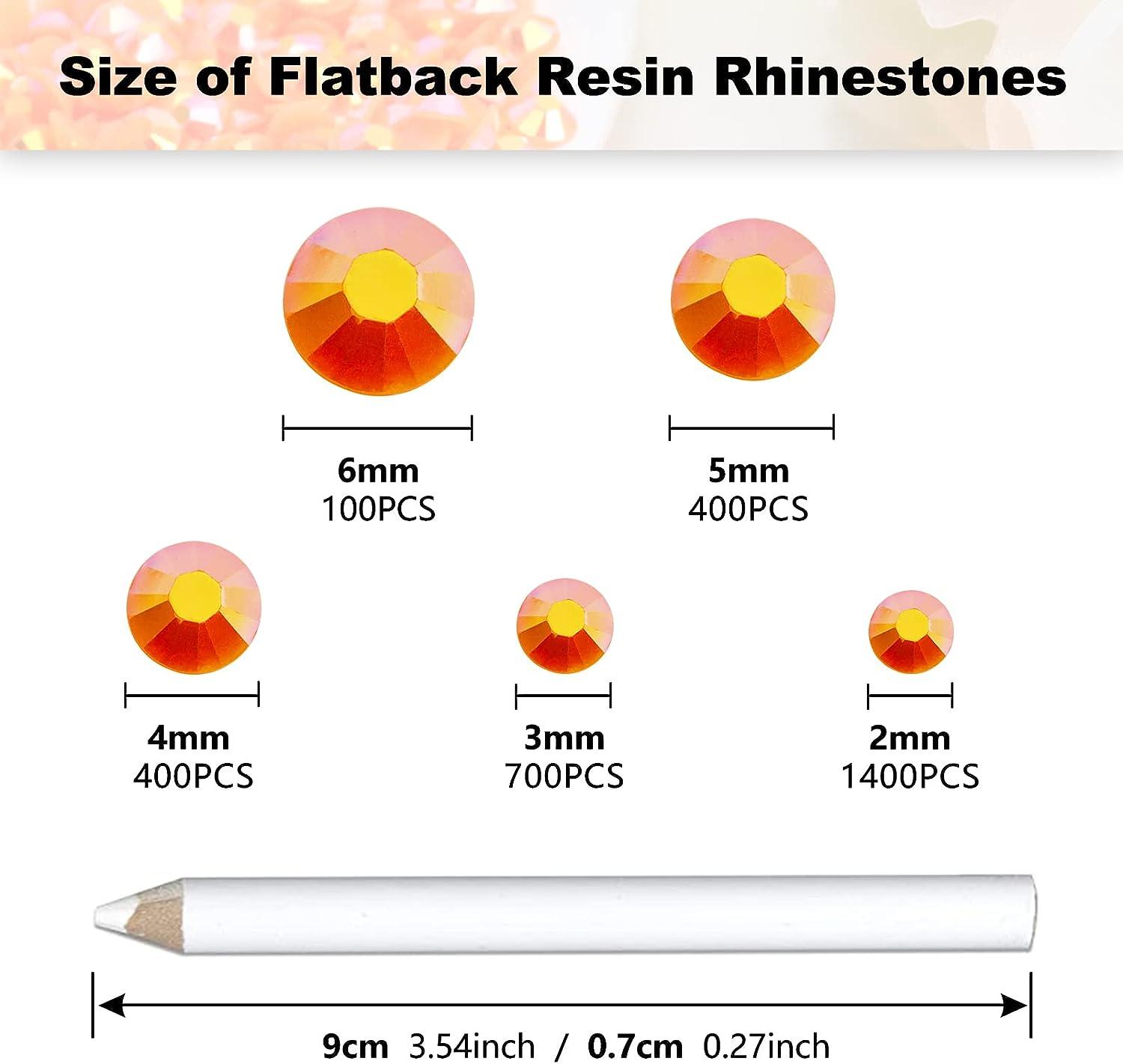 Flat Back Resin Rhinestone 3MM 4MM 5MM Non Hot Fix Jelly Rhinestones Stones  For Craft DIY Tumblers Shoe Decoration