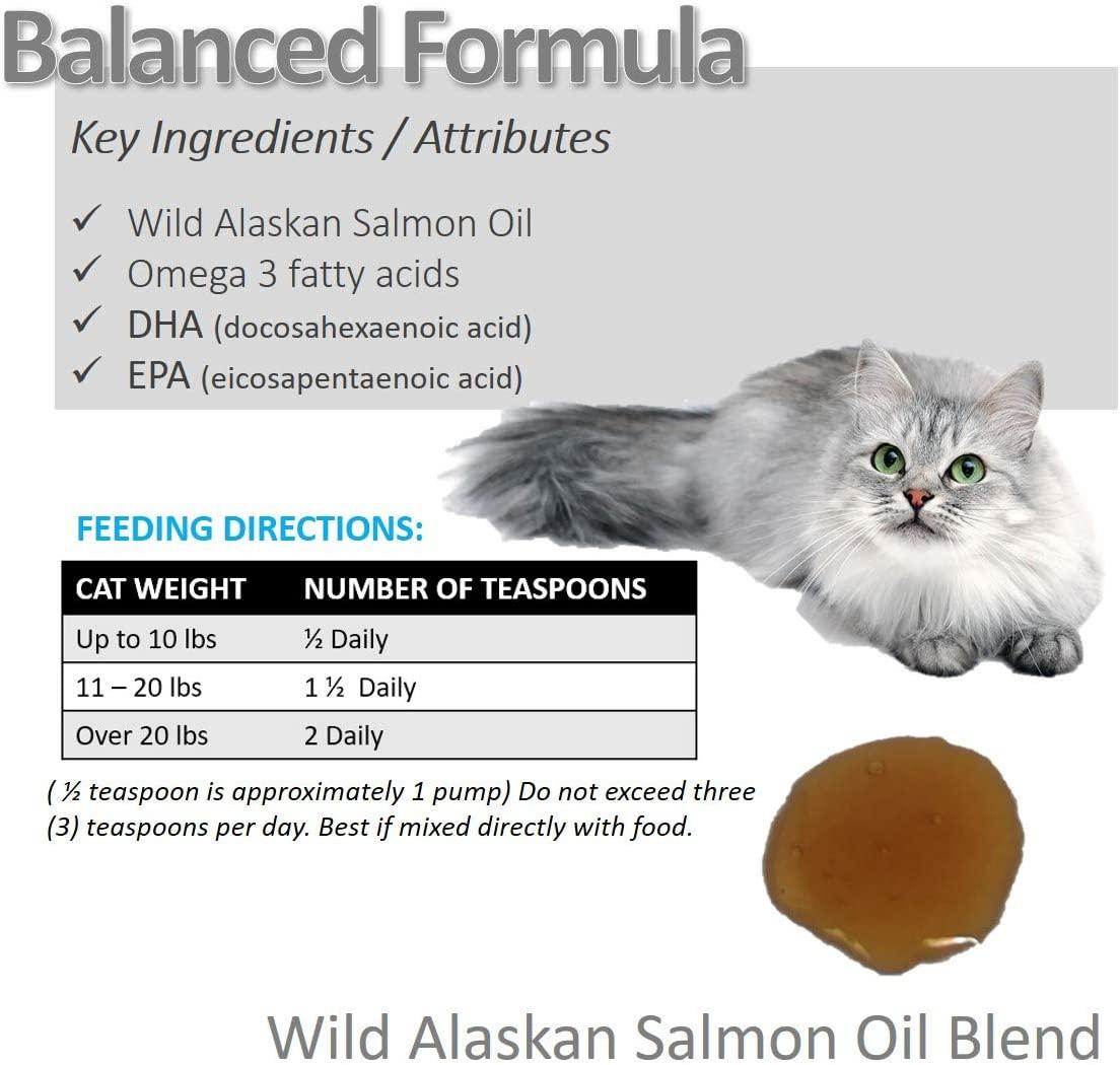 Vet Worthy Wild Alaskan Salmon Oil for Cats 8 oz Omega3 Supplement