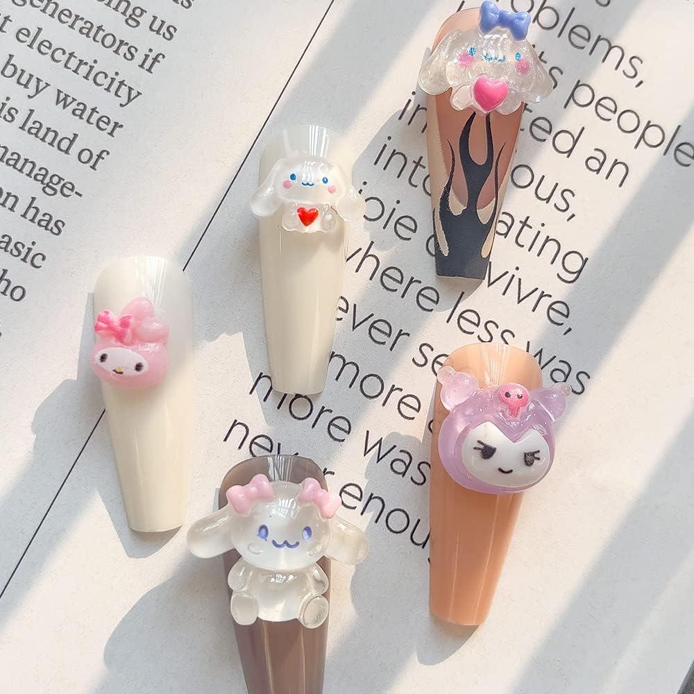50pcs/Bag Cute Lollipop Nail Art Charms 3D Resin Kawaii Nail