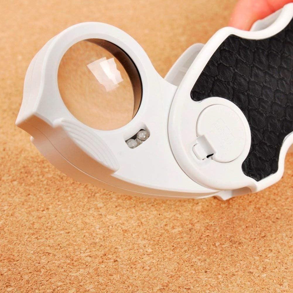 45 Times Hand Held Lighting HD Magnifying Glass for Elderly Children ...