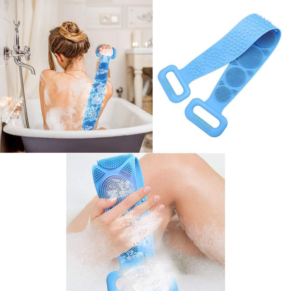 Long handled bath shower back brush double-sided - HB Silicone